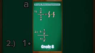 Simplify Rational Algebraic Expressions || Grade 8 #maths #education #mathtutorial