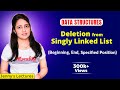 2 6 Deletion Of A Node From Linked List From Beginning End Specified Position DSA Tutorials