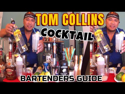 How to make TOM COLLINS Cocktail Recipe/Christmas drinks/History & Tutorial/Best Cocktails/Bartender