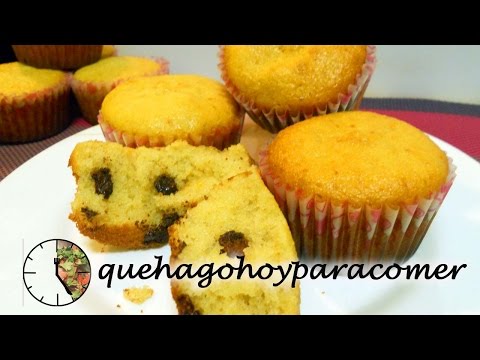 Magdalenas con pepitas de chocolate