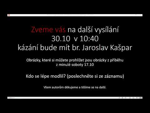Kázání - Jan Majer ml. (24.10.2020)