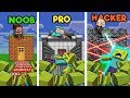 Minecraft BUILD TO SURVIVE ZOMBIE HORDE NOOB Vs PRO Vs HACKER