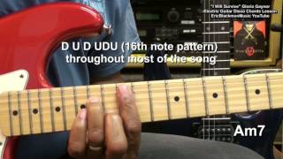 Gloria Gaynor I WILL SURVIVE Complete Electric Disco Guitar Chords Lesson @EricBlackmonGuitar