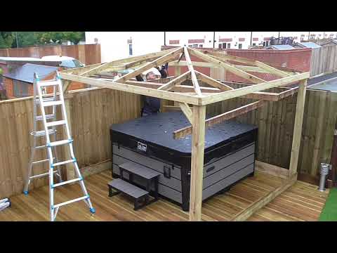 Gazebo Build in Taunton, 3m With Trellis Sides