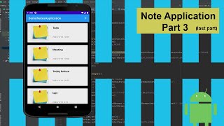 Note Application using Sqlite database  part 3 (android studio) | android tutorials | | 2022 |