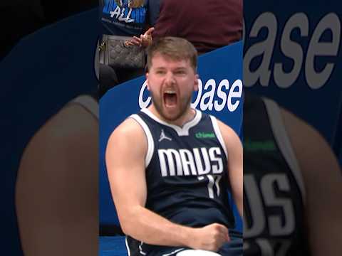 Luka Doncic FIRED UP after taking the charge! #Shorts