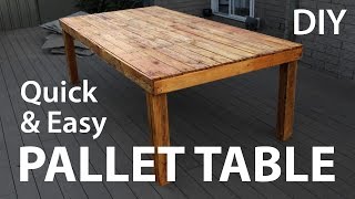 Large Pallet Table  - DO IT YOURSELF! EASY