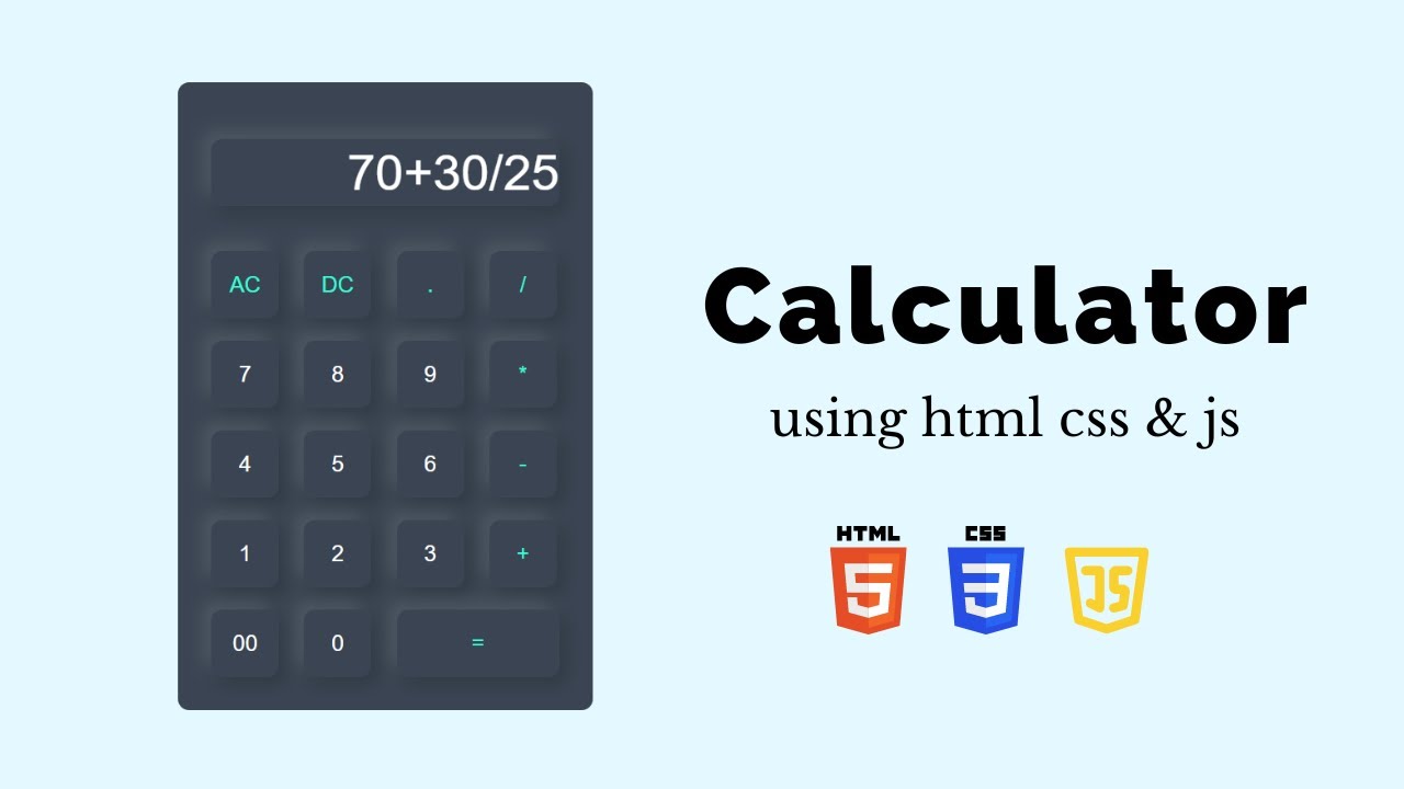 ASMR Programming - Calculator Using HTML  CSS & JS | No Talking