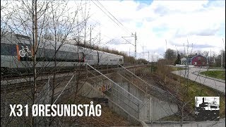 preview picture of video 'X31 Øresundståg from Stockholm to Copenhagen passes in Liatorp, Småland'