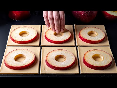 Just 2 apples and puff pastry! A new dessert in 1 minute for every day!
