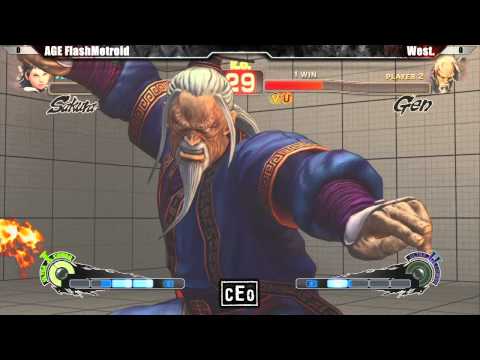 SSF4 AE2012 AGE FlashMetroid vs West. - CEO 2012 Tournament