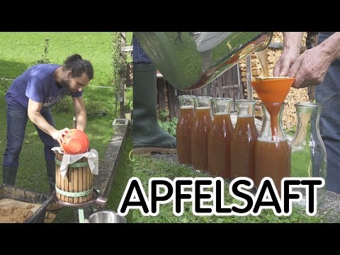 Apfelsaft pressen 🍎 selbst Saft herstellen und einwecken #weck #apfelsaft
