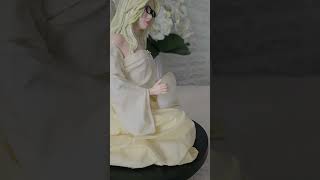Andělka Julie 22 cm se selenitovým srdcem – Powertex