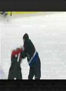 Willie Mitchell and Jerome Iginla fight