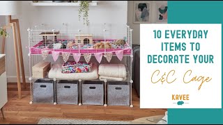10 original ideas to decorate C&C cages for guinea pigs - on a budget!