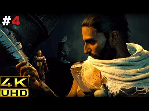 Assassin's Creed Origins Gameplay Walkthrough | Part 4 (4K 60FPS)