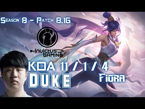IG Duke FIORA vs CAMILLE Top - Patch 8.16 KR Ranked