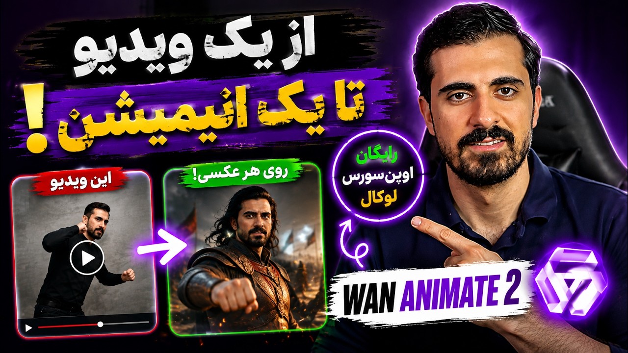 یک عکس ثابت، با حرکت یک آدم دیگر! Wan Animate 2