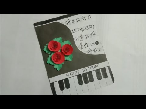 How to make a Piano Birthday Card? |Birthday Card making video..🎹✉️