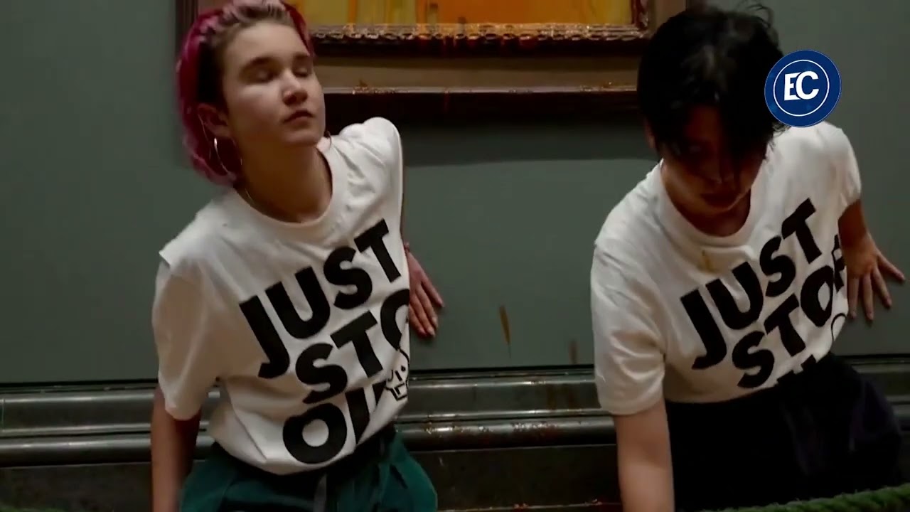 Dos activistas lanzan sopa contra los Girasoles de Van Gogh en Londres