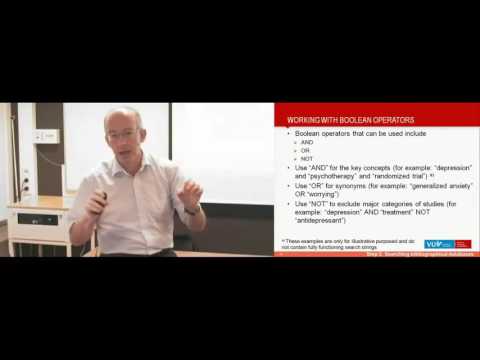 2 Course Meta-Analyses VU: Searching bibliographical databases