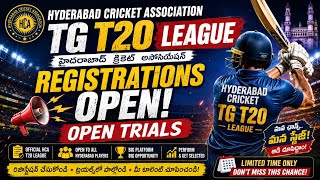     HCA TGT20 League Registrations Open 🏏 Open Trials Hyderabad