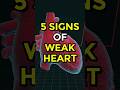 5 Signs Of Weak Heart Heartdisease Heartattack Hearthealth Ytshorts
