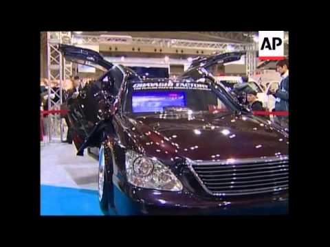 Custom made cars show, including one with built in aquarium