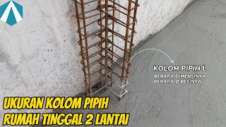 Flat column size for a 2-story house