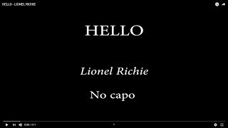 HELLO -  LIONEL RICHIE