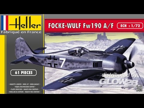 Avion Foke-Wulf FW 190 A5/A8/F8 1/72 Heller + colle et peintures 