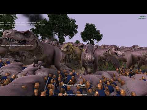 5,000 Golden Knights vs 10,000 T Rex Ultimate Epic Battle Simulator