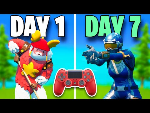 7 Day Fortnite Controller Progression.. (How to Get Better)
