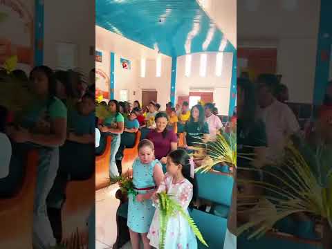 Procissão de Ramos com as crianças da Catequese em Gov. Newton Bello-MA.