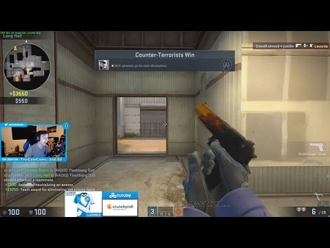 CS:GO - SHROUD INSANE DEAGLE WALLBANG 1TAP