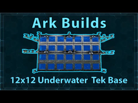 Ark Builds - Massive Underwater 12x12 Tek Base - Teleporter, Crafting/Breeding Area & Personal Rooms