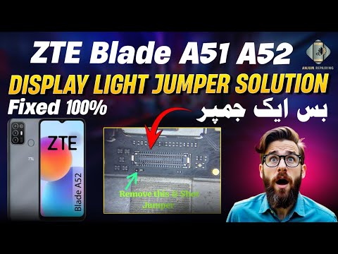ZTE Blade A51 A52 Display light jumper||ZTE Mobile Display graphics Jumper | ZTE LCD display problem