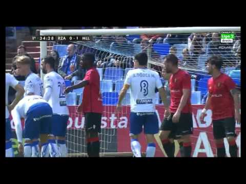 Análisis Gol Dorca tras falta Lateral. Real Zaragoza 2 - RCD Mallorca 1. Liga Adelante 15/16
