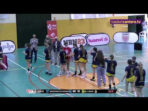 Final F4CadeteFem. "MOVISTAR ESTUDIANTES  vs REAL CANOE. Liga FBMadrid 2020/21