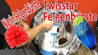 Twisstar Felgenbürste VS Nigrin Felgenbürste Alufelgen waschen im Test