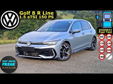 2025 VW Golf 8 R-Line 1.5 eTSI (150 PS) Test Drive with Fuel Consumption & Performance Review