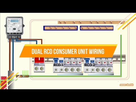 Dual RCD Consumer Unit Wiring  Animation