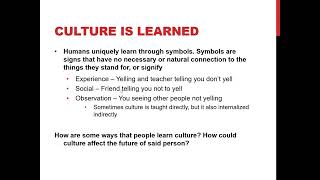 Lecture 3: Social Cultural Anthropology Chapter 2