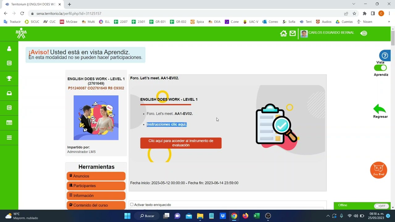 Realizar Foro Let's meet