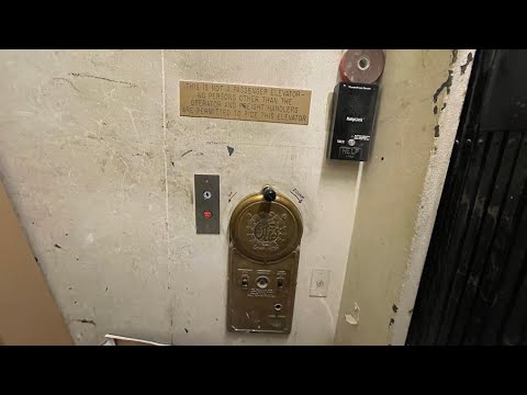 EPIC FAIL! ANTIQUE Locked Manual Otis/Haughton Traction Elevator at Heritage Bank building Tacoma WA