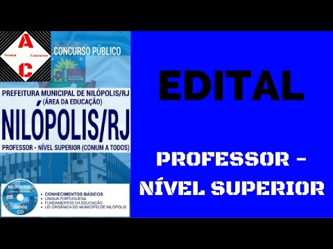 Edital Concurso Nilópolis-RJ 2016 - Professor - Nível Superior