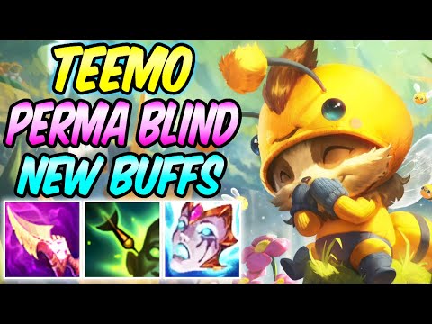 *PERMA BLIND* NEW TEEMO Q BUFFS TOP GAMEPLAY | Best Build & Runes | League of Legends