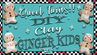 Sweet Twins! DIY Gingerbread Kids from Clay 🍪✨CSC - OMGingy Collaboration