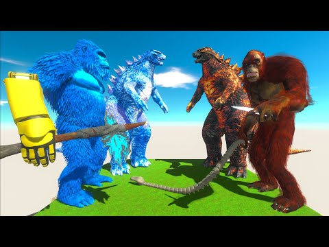 Growing GODZILLA 2014 Ice Frostbite x ICE KONG VS Thermo GODZILLA x SCAR KING - ARBS