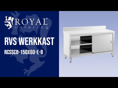 Video - RVS werkkast - 150 x 60 x 85 cm - 600 kg laadvermogen